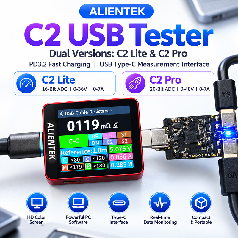 جهاز اختبار الشاشة الملونة ALI - مراجعة Logic Analyzer Usb وسعره